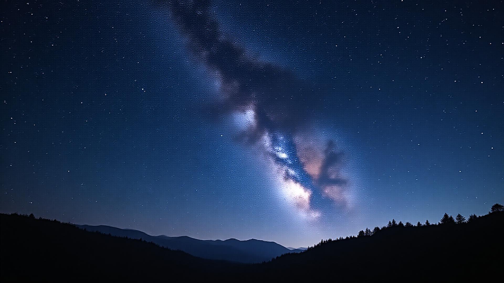 Величественный Млечный Путь над ночным горизонтом